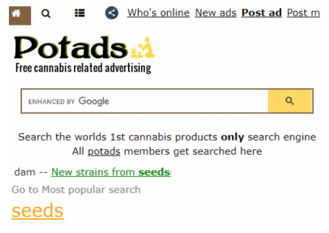 Google cannabis only search engine